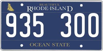 RI license plate 935300