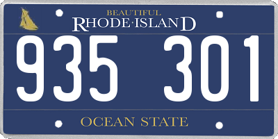 RI license plate 935301