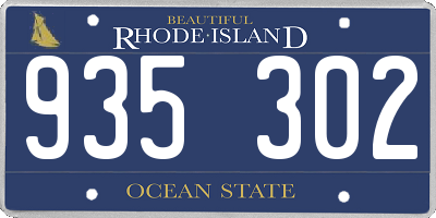 RI license plate 935302