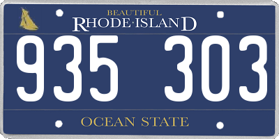 RI license plate 935303