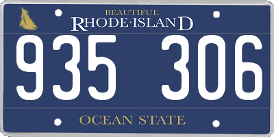 RI license plate 935306