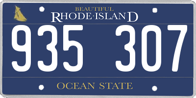 RI license plate 935307