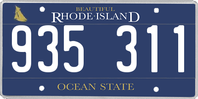 RI license plate 935311
