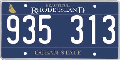 RI license plate 935313
