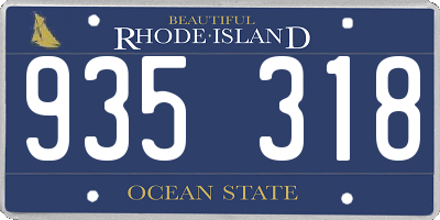 RI license plate 935318