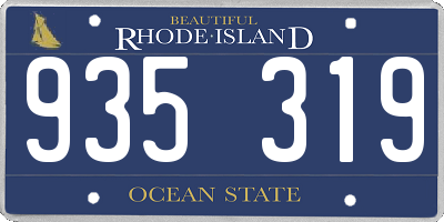 RI license plate 935319