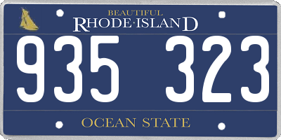 RI license plate 935323