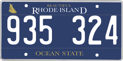 RI license plate 935324