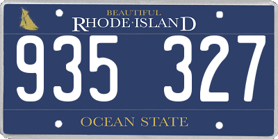 RI license plate 935327