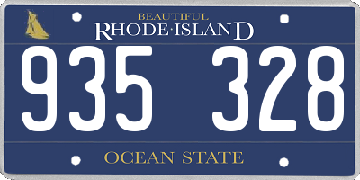 RI license plate 935328