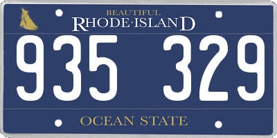 RI license plate 935329