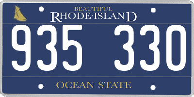 RI license plate 935330