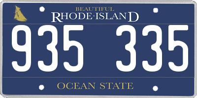 RI license plate 935335