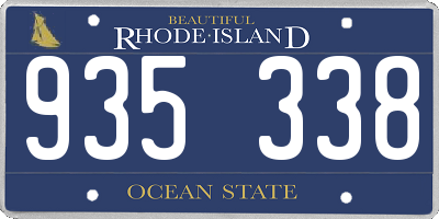 RI license plate 935338