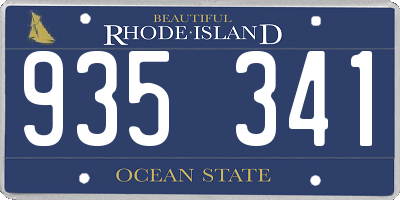 RI license plate 935341