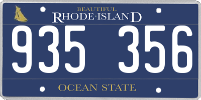RI license plate 935356