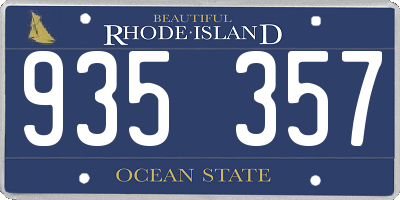 RI license plate 935357