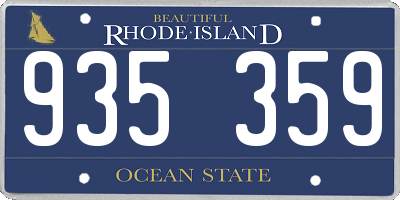 RI license plate 935359