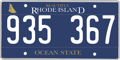 RI license plate 935367