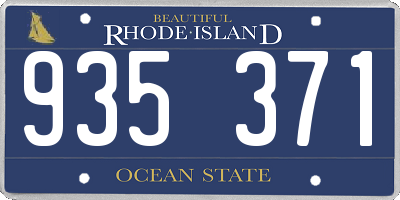 RI license plate 935371