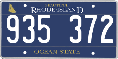 RI license plate 935372