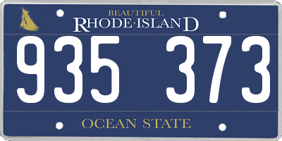 RI license plate 935373