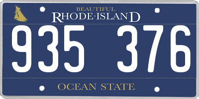 RI license plate 935376