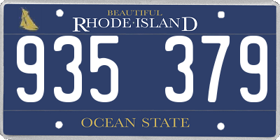RI license plate 935379
