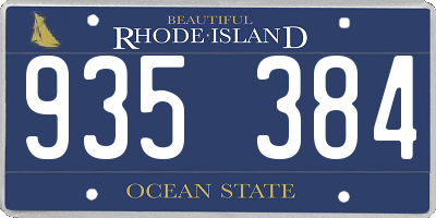 RI license plate 935384