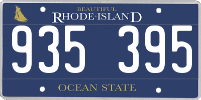 RI license plate 935395