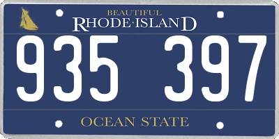 RI license plate 935397
