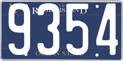 RI license plate 9354