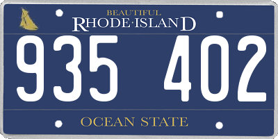 RI license plate 935402
