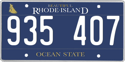 RI license plate 935407