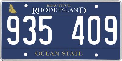 RI license plate 935409