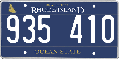 RI license plate 935410