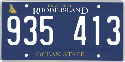 RI license plate 935413