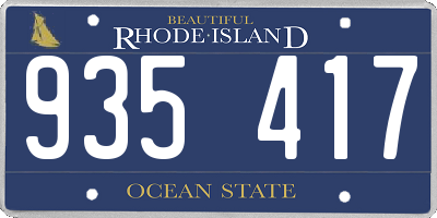 RI license plate 935417