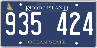 RI license plate 935424