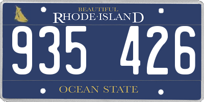 RI license plate 935426