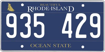 RI license plate 935429