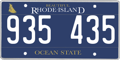 RI license plate 935435