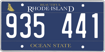 RI license plate 935441