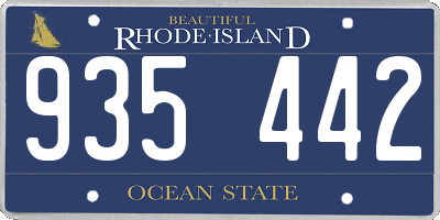 RI license plate 935442