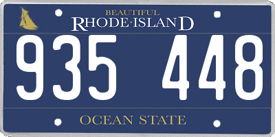 RI license plate 935448