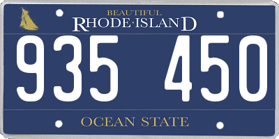RI license plate 935450