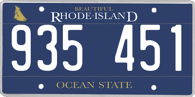 RI license plate 935451