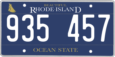 RI license plate 935457