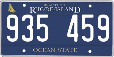 RI license plate 935459