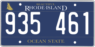 RI license plate 935461
